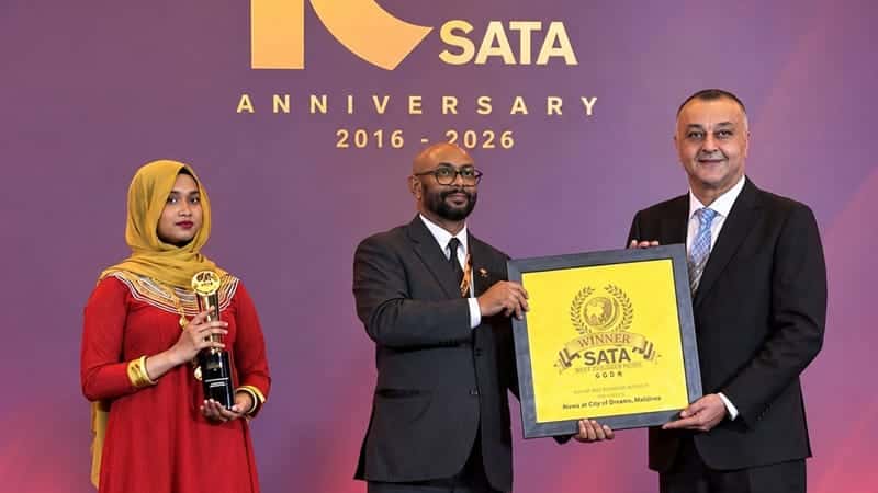 City of Dreams Sri Lanka හි NÜWA 2026 SATA සම්මාන උළෙලේදී රන් සම්මානයෙන් පිදුම් ලබයි