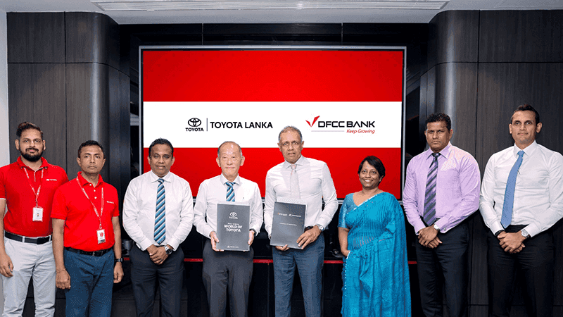 DFCC බැංකුව සහ Toyota Lanka එක්ව, ශ්‍රී ලංකාවේ ප්‍රථම වරට නව TOYOTA මගී රථ වාහන සඳහා වසර 10ක උපරිම ගෙවීමේ කාල සීමාවක් සහිත ලීසිං පහසුකමක් හඳුන්වා දෙයි