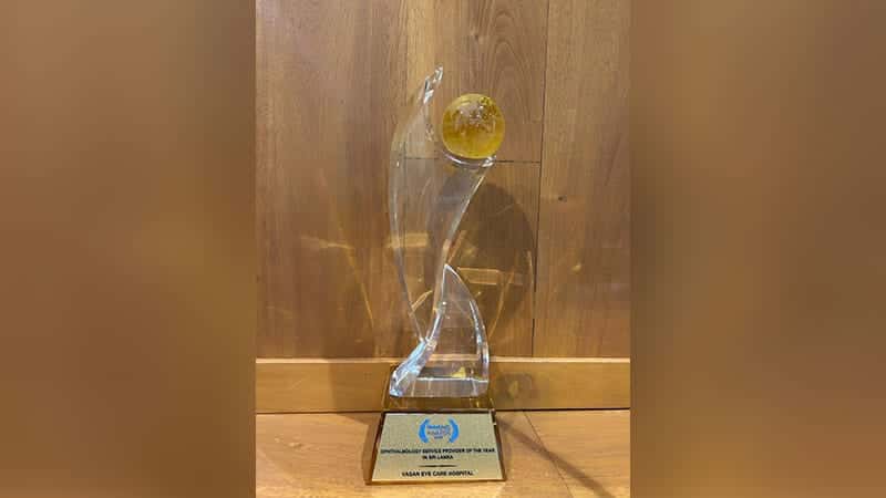 GlobalHealth Sri Lanka Awards 2026 සම්මාන උළෙලේ දී Vasan Eye Care Hospital වෙත අක්ෂි වෛද්ය සේවා විශිෂ්ටතා සම්මානයක්